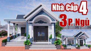 MẪU NHÀ CẤP 4 CHỮ L ĐẸP CÓ 3 PHÒNG NGỦ NÊN THAM KHẢO TRƯỚC KHI XÂY NHÀ