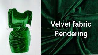 how to render velvet fabric |illustrate velvet |pencil color |fashion illustration #velvetdress