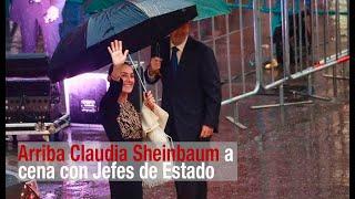 Arriba Claudia Sheinbaum a cena con Jefes de Estado