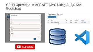 Asp.net MVC Tutorial - CRUD Operation Using AJAX and BOOTSTRAP in visual studio 2019