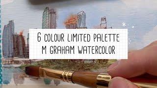 Six Color Urban Sketching Palette from M Graham Watercolors