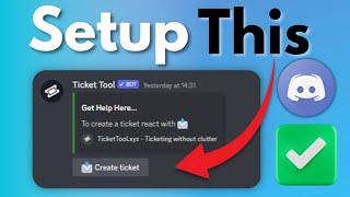 How To SETUP Ticket Tool In Your Discord Server! (UPDATED)