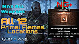 All Primal Flame Locations for Weapon Upgrades - God of War Ragnarok How to get Primal Flame