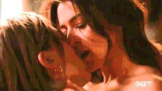 Grey's Anatomy 18x12 / Kiss Scene - Kai and Amelia (  E. R. Fightmaster and Caterina Scorsone )