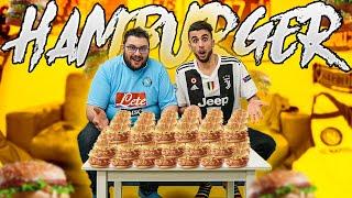  HAMBURGER CHALLENGE vs TONY TUBO! FIFA vs FOOD! NAPOLI - JUVENTUS CHALLENGE!