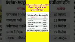 ये है CG Vyapam Upcoming Exam 2024 | Hostel Warden Forest Gaurd Prayogshala Sarkari Job Exam 2024