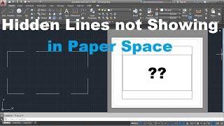 AutoCAD Hidden Lines not Showing in Paper Space / Layout | Appear Solid in Layout