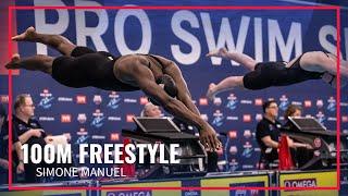 Simone Manuel and Torri Huske in EXCITING 100M Freestyle | 2024 TYR Pro Series Westmont