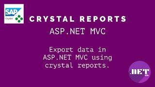 Crystal Report in ASP.NET MVC