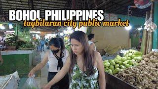 Bohol Philippines-Walking tour at Tagbilaran city public market [4k]