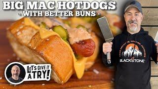 Todd's Big Mac Hotdogs with Better Buns on the Blackstone Griddle