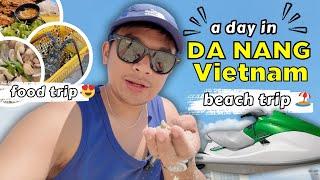 EXPLORING DA NANG, Vietnam: BEACH Day Adventure and SEAFOOD Mukbang FOOD Trip A very relaxing day!
