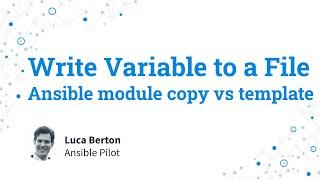 Write a Variable to File - Ansible module copy vs template