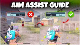 AIM ASSIST OF VS AIM ASSIST ON GUIDE TO GET MORE HEADSHOTS IN CLOSE RANGETIPS & TRICKS IN BGMI