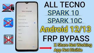 All Tecno Android 12/13 Frp Bypass | Tecno Spark 10/Spark 10c Google Account  Remove | Without Pc