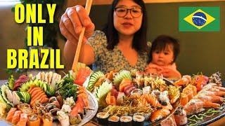 INSANE Japanese food RODIZIO in Brazil! (ALL-YOU-CAN-EAT SUSHI!)