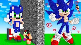 Hice TRAMPAS en Batalla de Construcción de SUPER SONIC y SHADOW  MINECRAFT