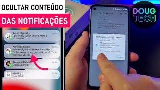 Como OCULTAR o CONTEÚDO das Notificações no Motorola