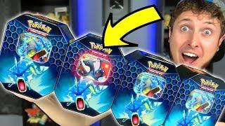 I PULLED SHINY CHARIZARD GX! - Only Opening Gyarados Hidden Fates Pokemon Card Tins