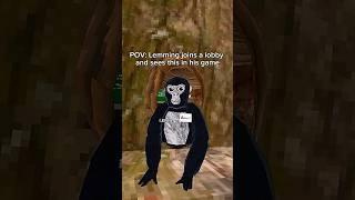 POV: When Lemming joins a Gorilla Tag lobby and sees this… | #gorillatag #vr #gtag #shorts