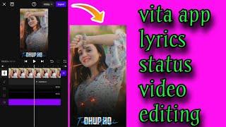 Vita App Trending Status Video Editing | Vita App Lyrics Video Editing | Vita App Tutorial #vitaapp