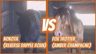 Red Dead Online - Fox Trotter vs Nokota Reverse Dapple Roan (ft The Shire)