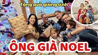 Santa Claus and Grandparents eat Christmas porridge and give gifts - Thuy Jyri Family Finland