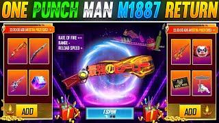 One Punch Man M1887 Return | One Punch Man M1887 Gun Skin Return Date | Tonight Update Free Fire