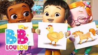 Apprendre les cris d'animaux  + Le Vieux MacDonald | Chansons pour enfants | BB LouLou