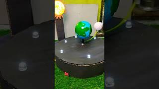 solar eclipse - lunar eclipse - earth rotation working model science project - diy  #lunareclipse