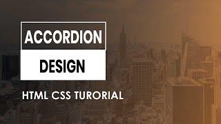 Simple Accordion Design Using HTML And CSS Only