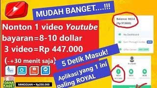 Cara Nonton Youtube Dibayar Dollar Terbaru! (2024) Cara Cepat Dapat Uang Dari Nonton Video YouTube