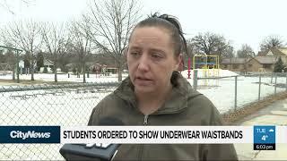 Teacher tells students to show underwear waistbands