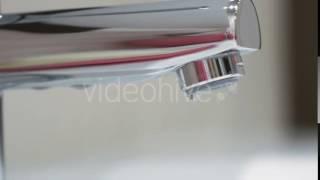 Transparent Drop Of Water Falls From The Faucet - Stock Footage | VideoHive 15023619