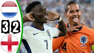 Netherlands vs England 3-2 - All Goals & Highlights - euro 2024