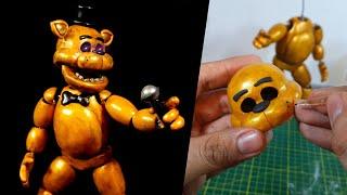 GOLDEN FREDDY (FNAF) PLASTILINA PORCELANA POLYMER CLAY