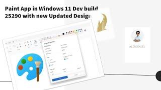 Paint App in Windows 11 Dev build 25290 with new Updated Design