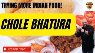 AMERICAN DAD TRYING INDIAN FOOD: CHOLE BHATURA! Is this a gift from food heaven?? OMG  