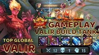 Valir Build Tank! Valir Gameplay Tank | Valir Best Build 2022 | Valir Build Tank Top 1 Global - MLBB