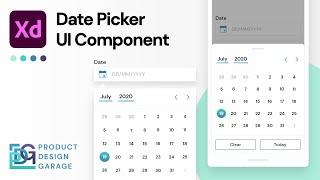 Date Picker UI Design | Web & Mobile | Adobe XD | High Fidelity Design Deliverables | PDG