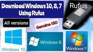 How to download Win 7,8,10 using Rufus software.