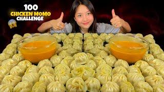 100 CHICKEN MOMO EATING CHALLENGE WITH SPICY ACHARDUMPLING EATING CHALLENGE #mukbang #food #foodie