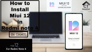 How to Install miui 12 in Redmi note 4 Tamil