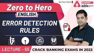 Error Detection Rules | English | Adda247 Banking Classes | Lec-55