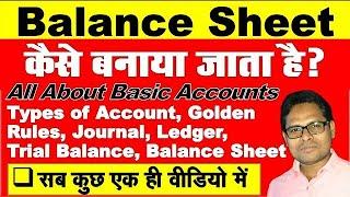 How to Make Balance Sheet in Accounts | All About Basic Accounts |How to Make Balance Sheet in Excel