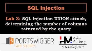 SQL Injection 3 | SQL injection UNION attack determining the number of columns returned by the query