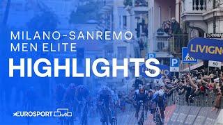 CRAZY FINALE  | Milano-Sanremo 2024 Race Highlights | Eurosport Cycling