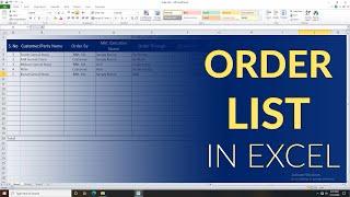 Sales Orders Record Maintain | How to Maintain Sales Order/ Pending Order List In Excel