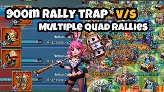 900m mythic Rally Trap VS QUAD Rallies || 3 11k mix hit back to back - LORDS MOBILE