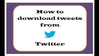 How to download tweets from twitter | twitter data collection steps